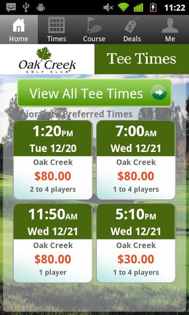 Oak Creek Golf Club Tee Times截图1