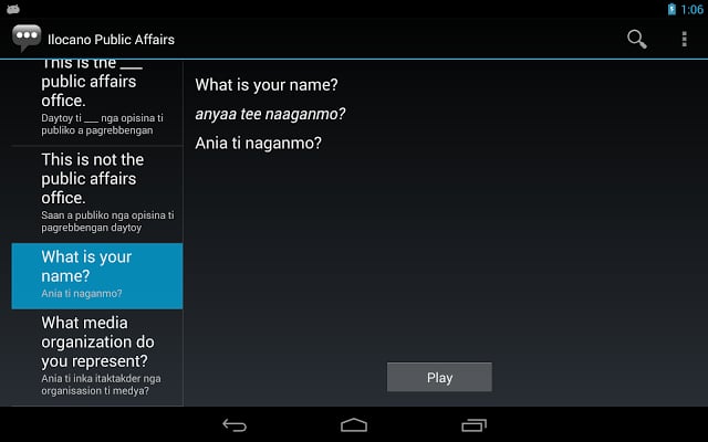 Ilocano Public Affairs Phrases截图5