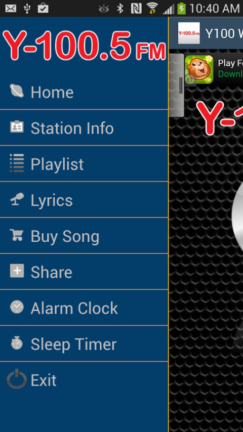 Y100 WFYE Android App截图2