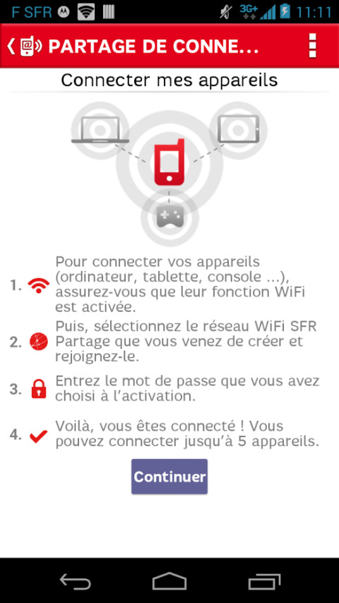 Partage de connexion截图1