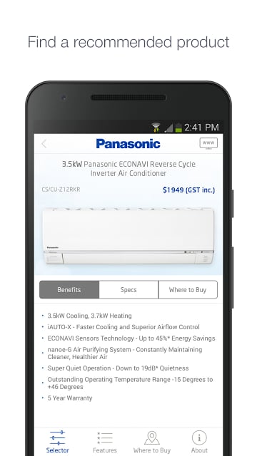 Panasonic Aircon Sizing Wizard截图9