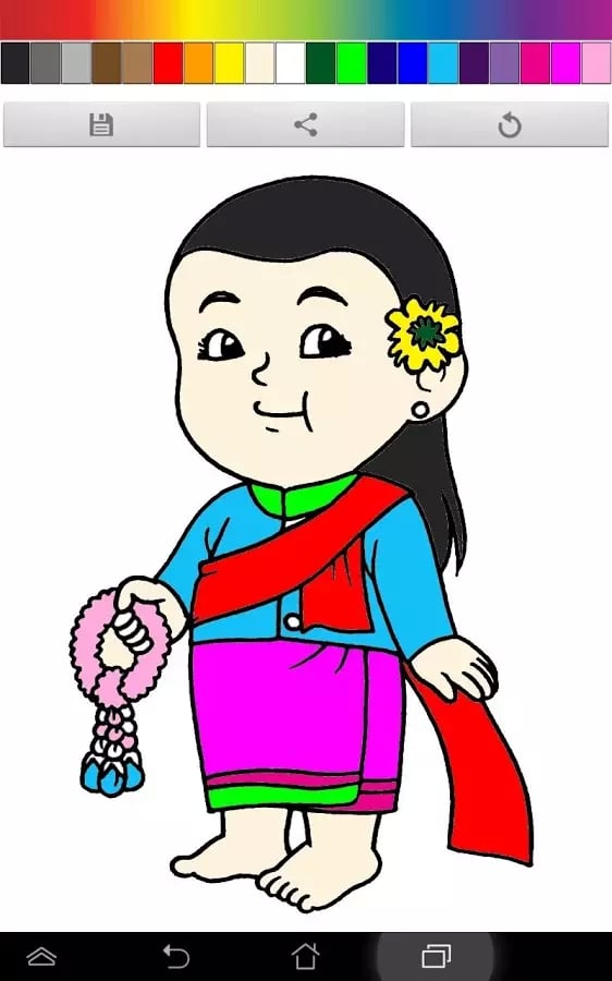 Cartoon Thai Coloring截图1