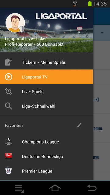 Ligaportal Fu&szlig;ball Live-Ticker截图4