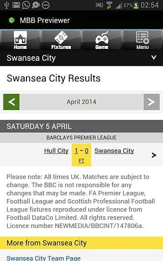 Swansea City FC Mobi截图7