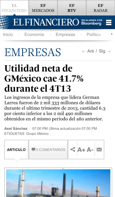 El Financiero edici&oacute;n m&oacute;vil截图1