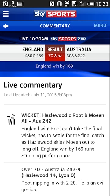 Sky Sports Live Cricket SC截图5