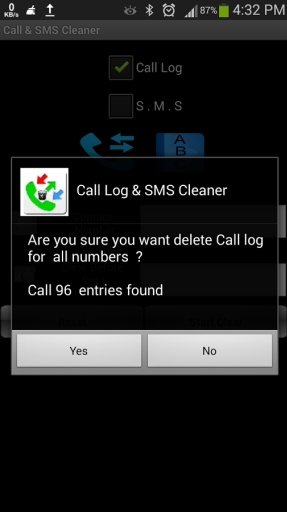 Call Log and SMS Cleaner截图6