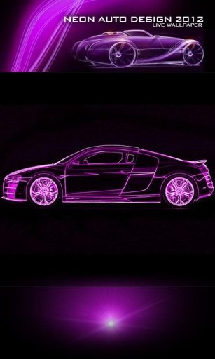 Neon Car Purple LiveWallpaper截图3