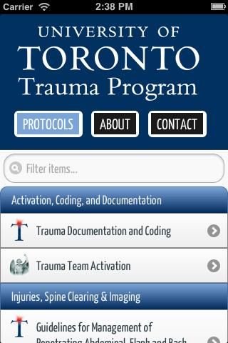 U of T Trauma Protocols截图3