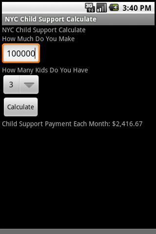 NYC Child Support Calculator截图1