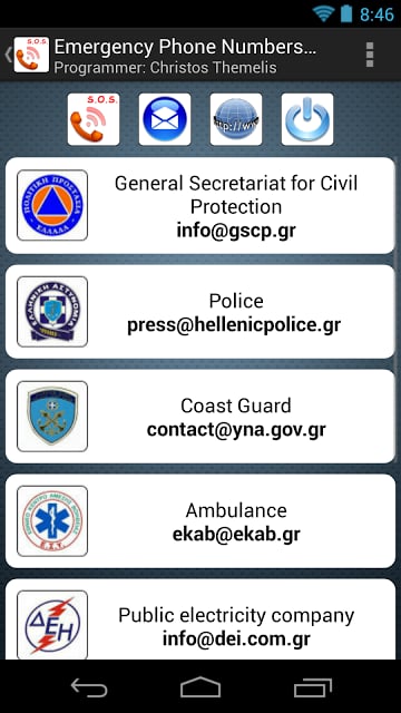 Greece Emergency telephones截图4