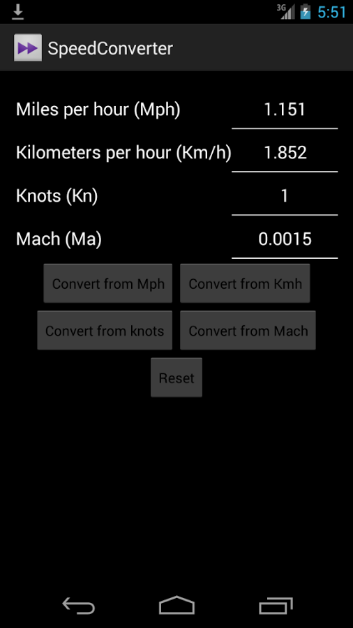 Speed Converter mph kmh kn ma截图1