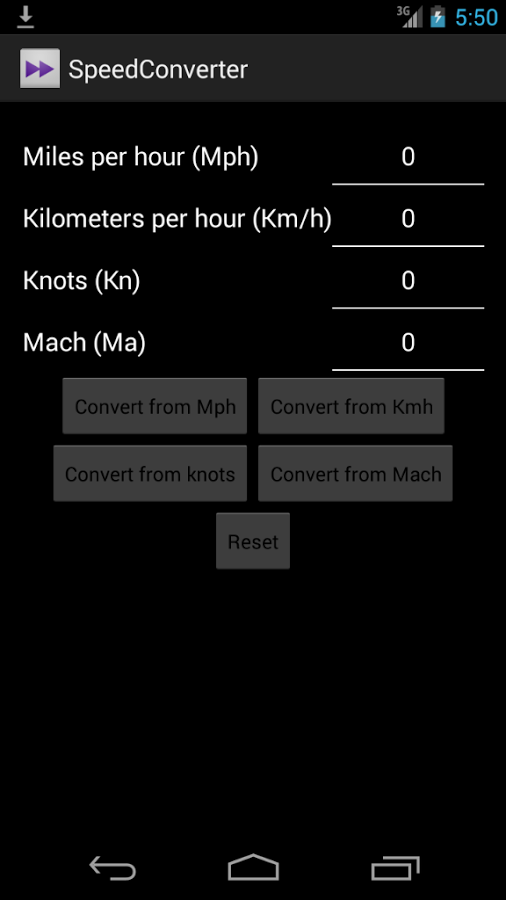 Speed Converter mph kmh kn ma截图4