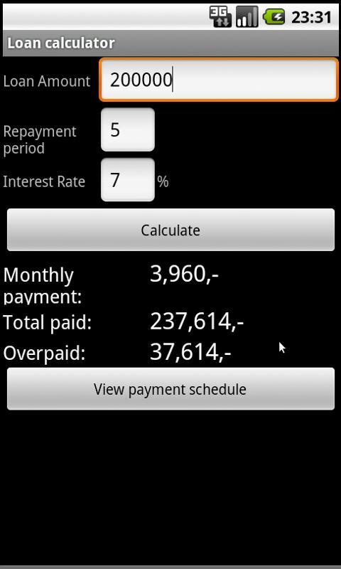 Easy loan calculator截图4