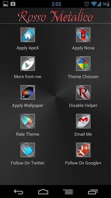 Rosso Metalico Launcher Theme截图3