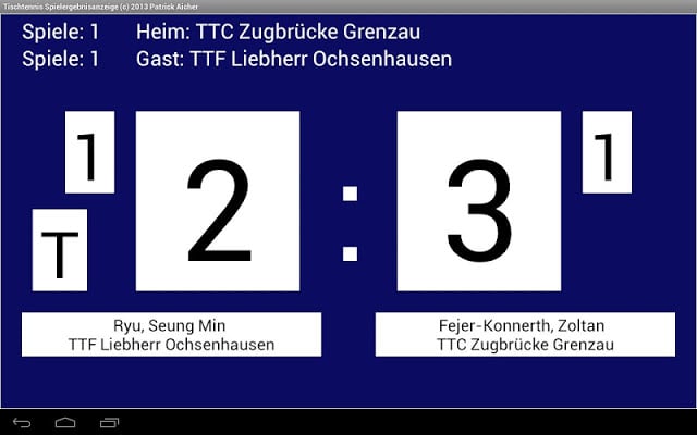 Tischtennis Anzeige截图1