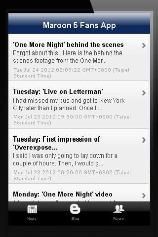 Maroon 5 Fans App截图3