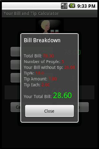 Your Bill and Tip Calculator截图3