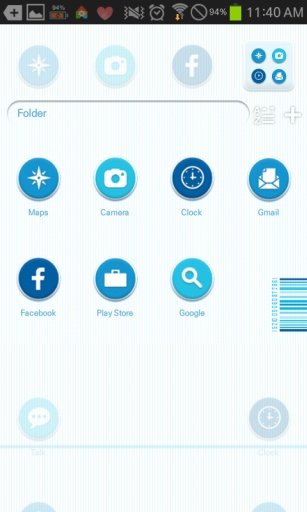 Blue Barcode go launcher theme截图1