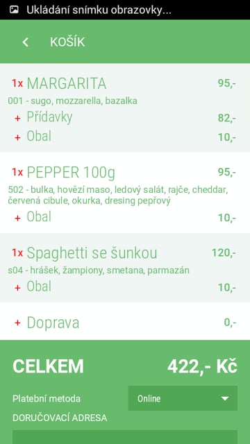 Kinokav&aacute;rna Štět&iacute;-rozvoz pizzy截图6