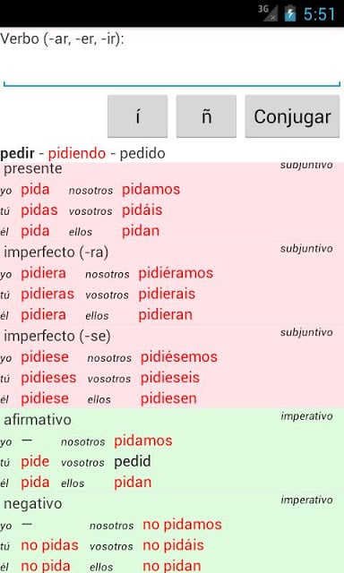 Conjugador de verbos espa&ntilde;oles截图6