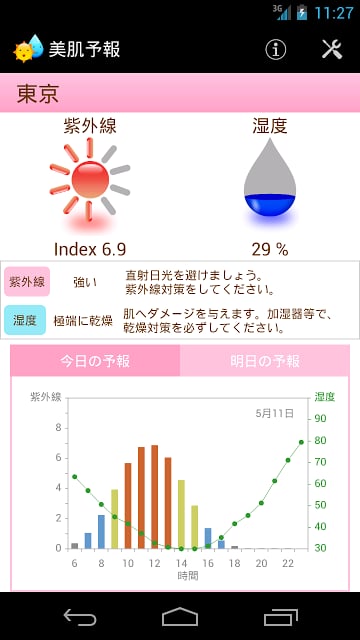 美肌予报　紫外线と干燥チェック截图2