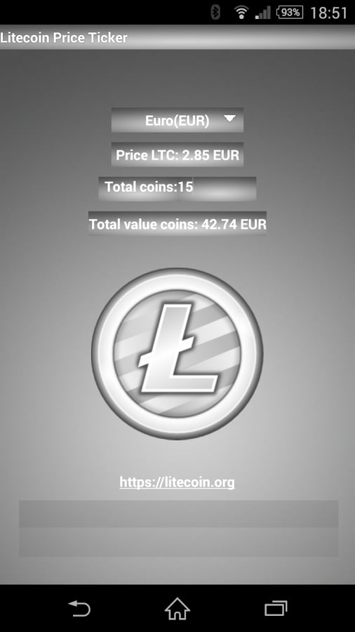 Litecoin(LTC) price tick...截图1