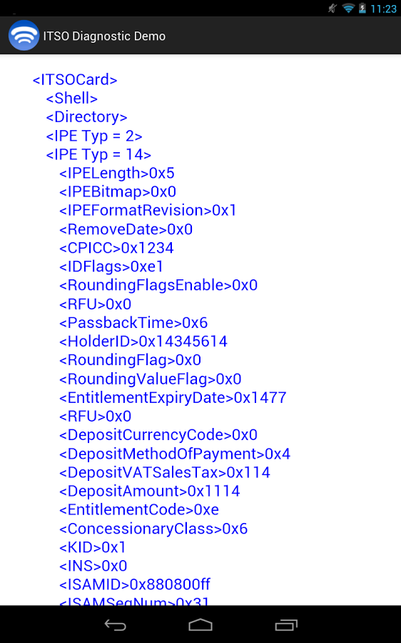 ITSO Diagnostic Demo截图3