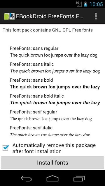 EBookDroid FreeFonts FontPack截图1