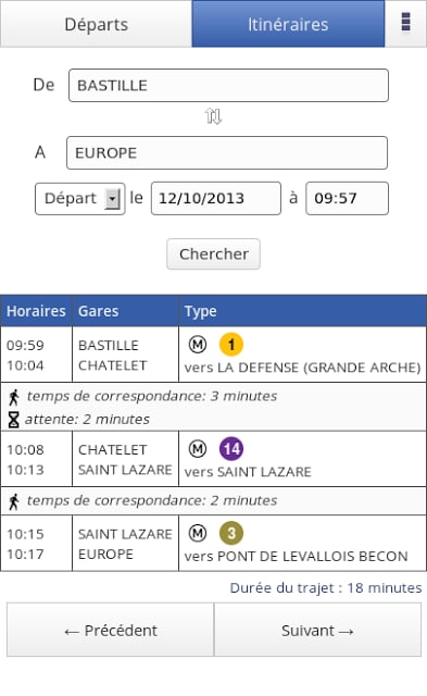 Horaires, Gares, Itin&eacute;raires截图7