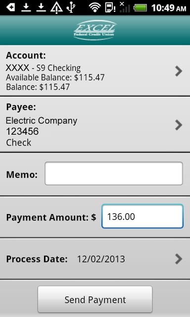 EXCEL FCU Mobile Service截图2