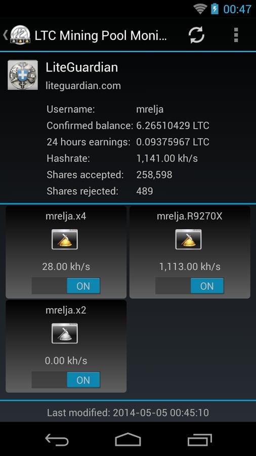 LTC Mining Pool Monitor截图3