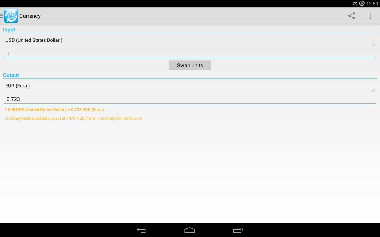 Unit Converter & Currency Rate截图1