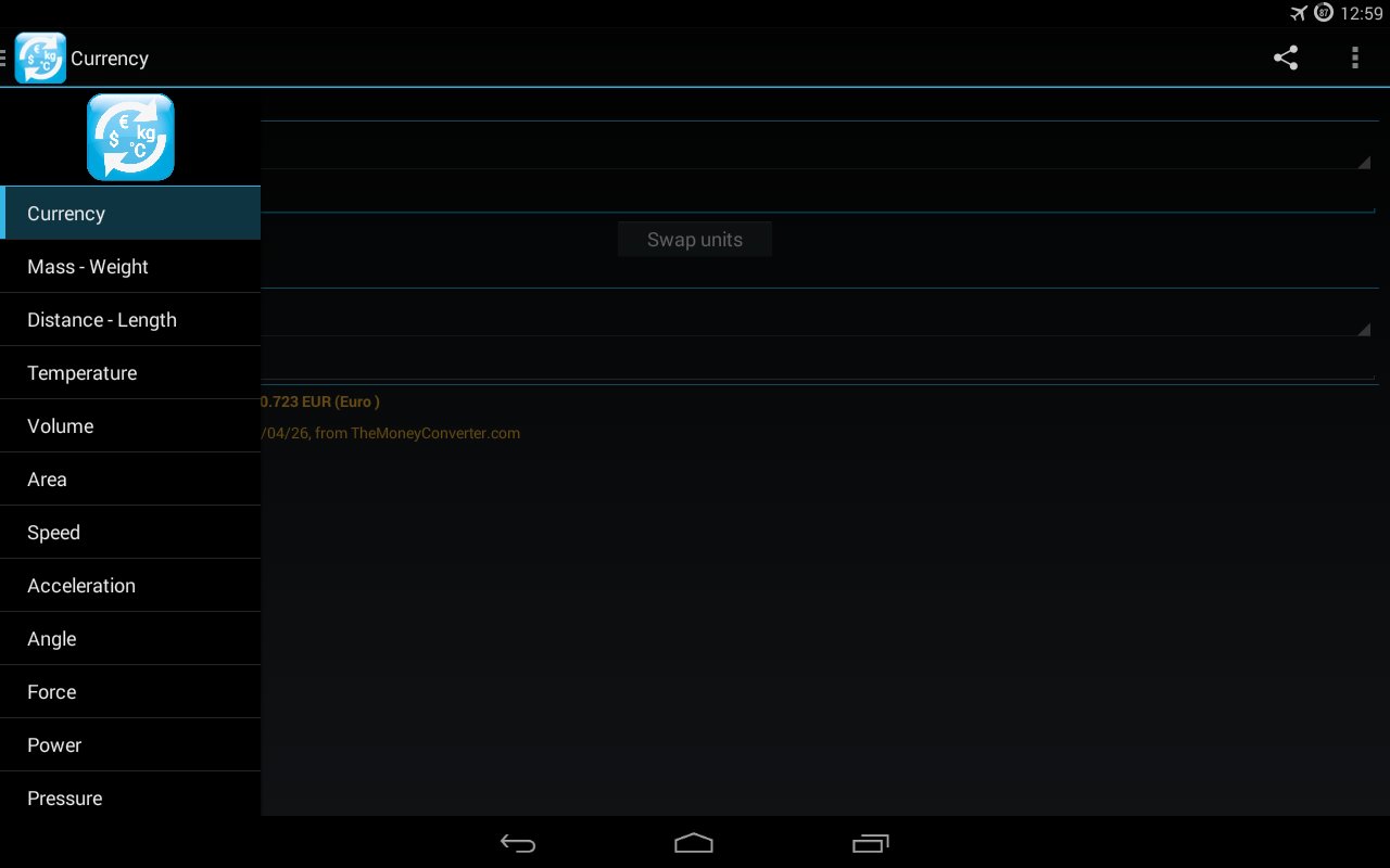 Unit Converter & Currency Rate截图8