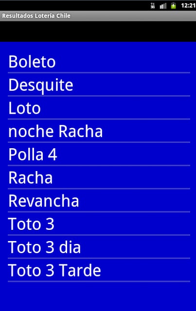 Resultados Loter&iacute;a Chile截图1