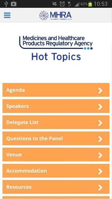 MHRA Hot Topics Event App 2014截图1