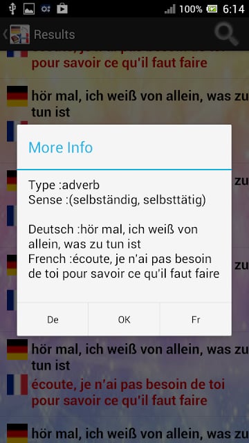 dictionnaire Deutsch Fran&ccedil;ais截图2