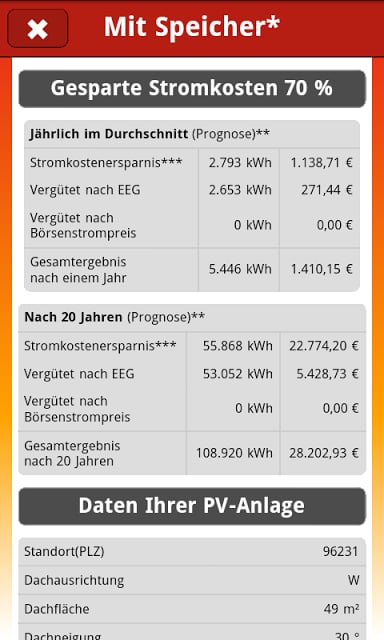 IBC SOLAR StromRechner截图4