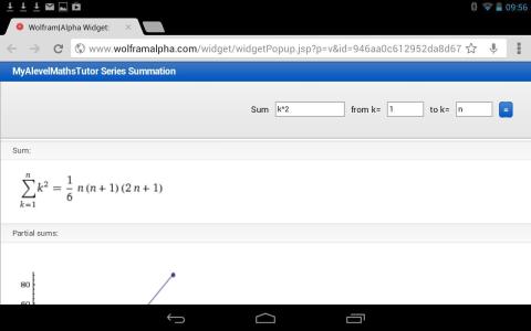 Widget Series Summation MyAlevelMathsTutor截图1