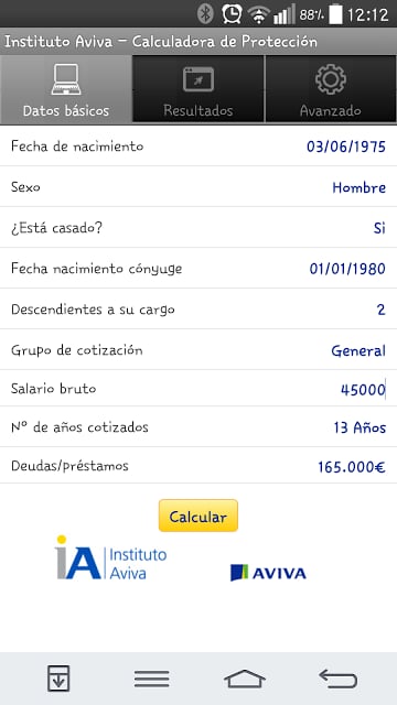 Calculadora de Protecci&oacute;n截图4