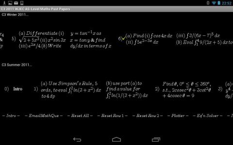 C3 2011 WJEC AS-Level Maths Past Papers截图1