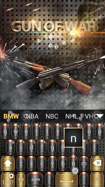 Gun of War GO Keyboard Theme截图5