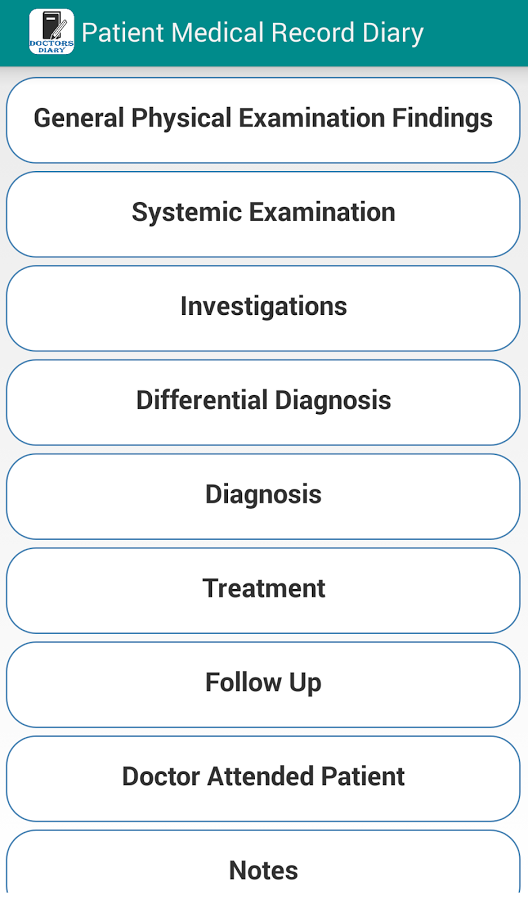 Patient Record Diary Free截图1