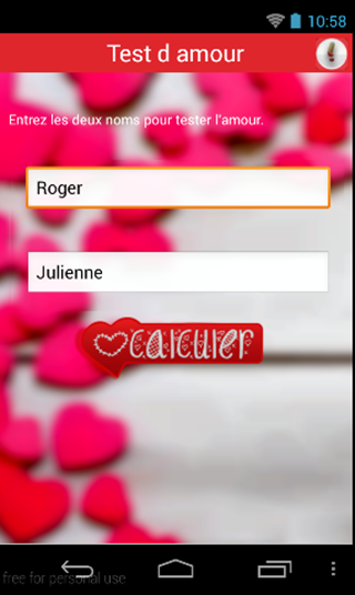 Test de l'amour :calculatrice截图3