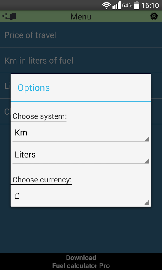 Fuel calculator Lite截图3