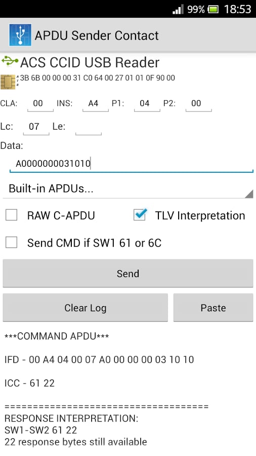 APDU Sender Contact截图2