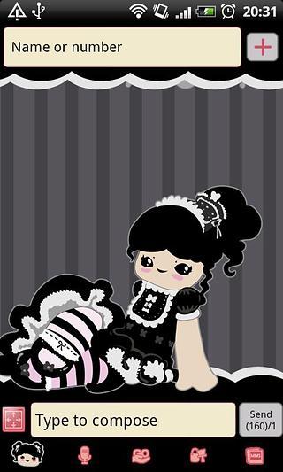 GO SMS Gothic Lolita Theme截图1