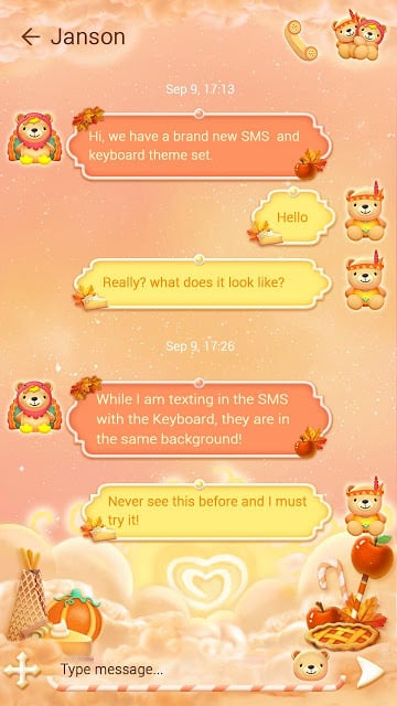 FREE-GO SMS THANKSGIVING THEME截图9