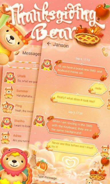 FREE-GO SMS THANKSGIVING THEME截图2