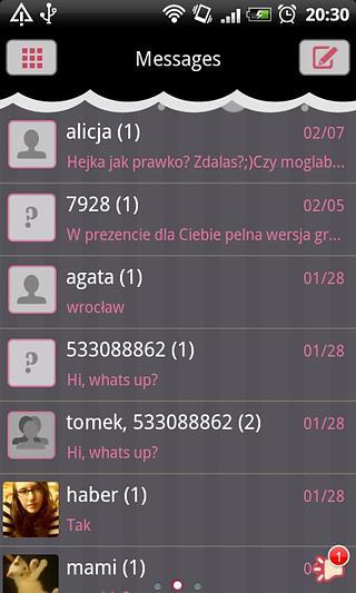 GO SMS Gothic Lolita Theme截图5